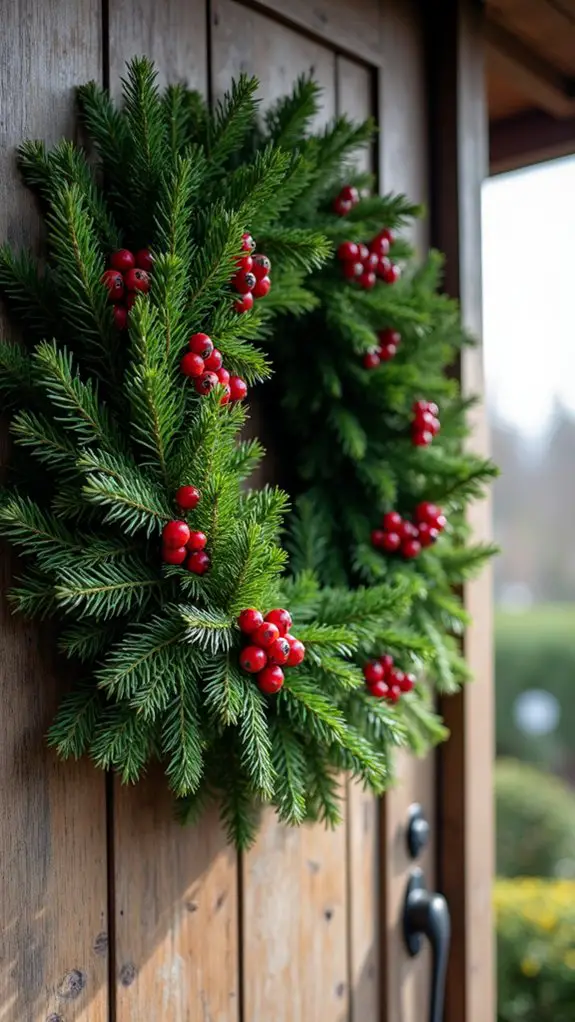 spruce and red berries