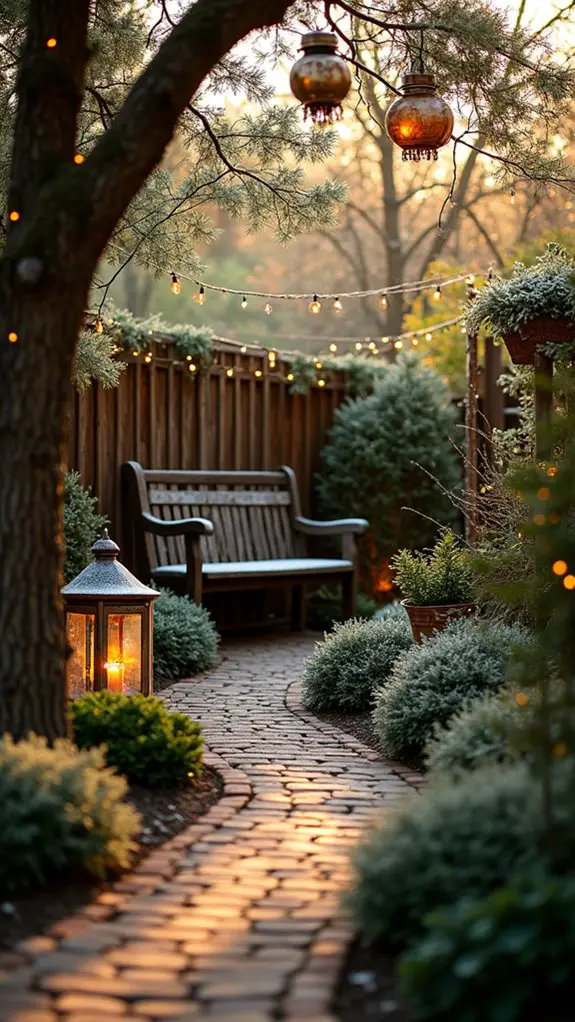 starry night garden ambiance