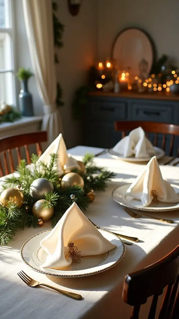 stylish holiday napkin folding