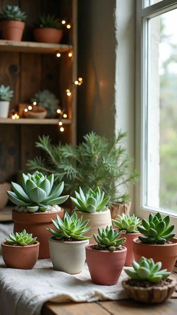 succulent plant holiday decor
