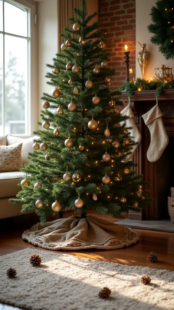 textured fabric tree skirt