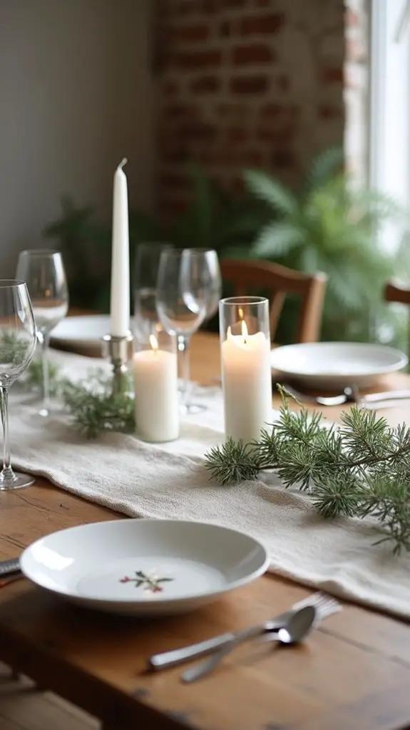 textured table runners enhance decor