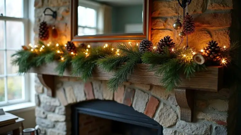 21 Stone Fireplace Christmas Mantle Ideas That Feel Timeless and Cozy timeless cozy fireplace decorations