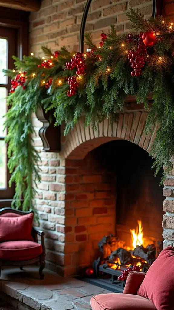 timeless greenery and red