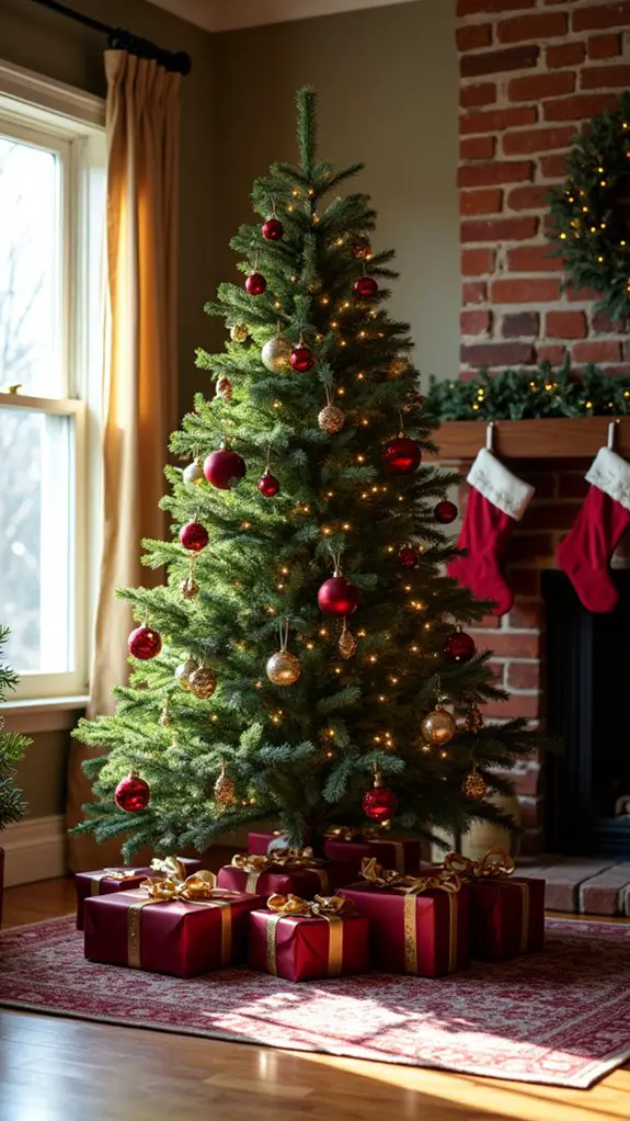 traditional green burgundy elegance