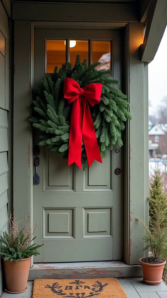 traditional holiday wreath creation