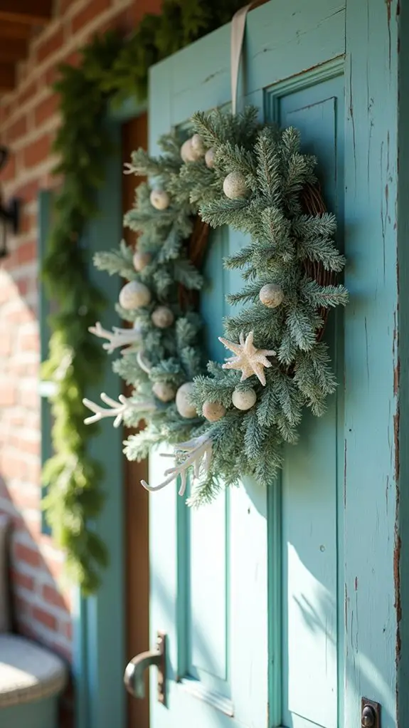 tropical christmas wreath design