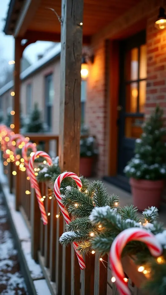 twinkling candy cane garland