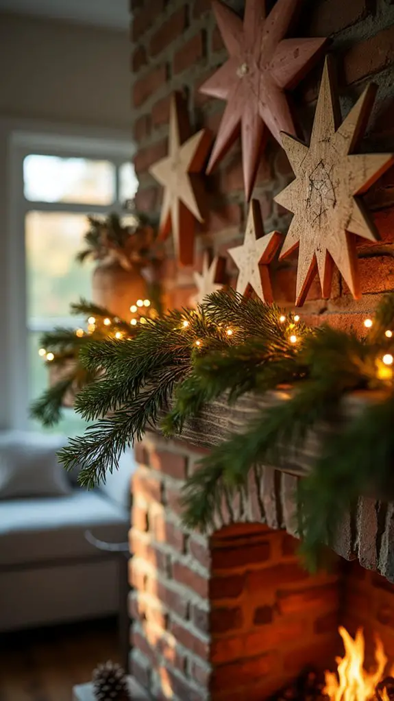 twinkling star mantle decorations