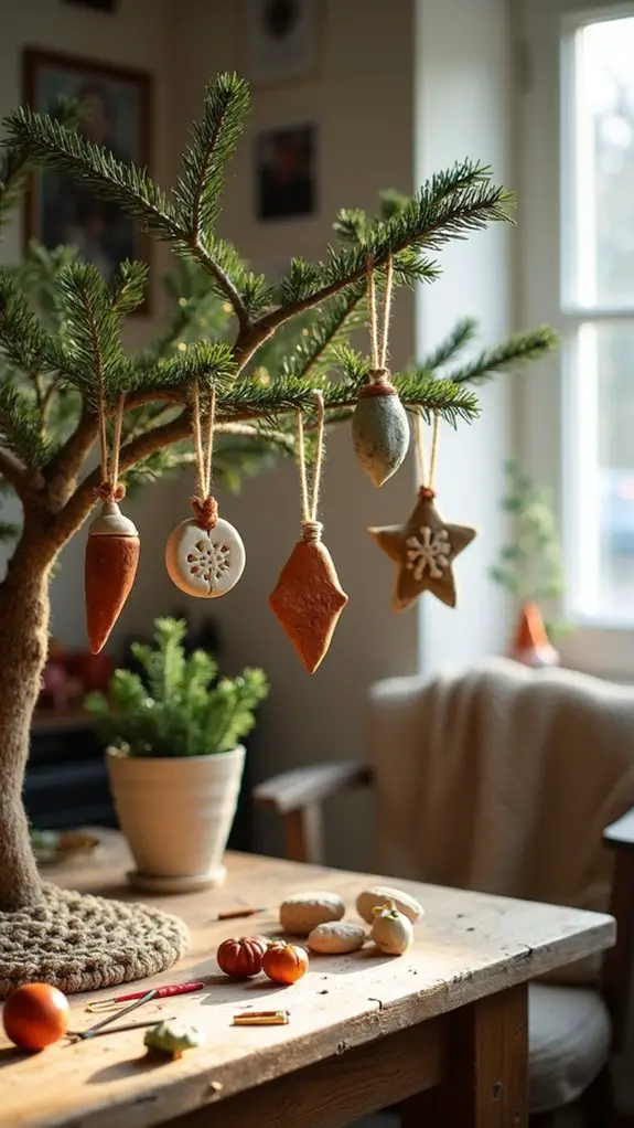 unique handcrafted clay ornaments