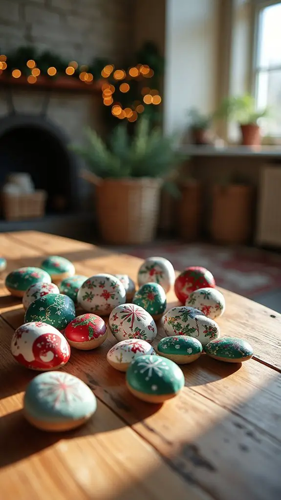 unique painted rock ornaments