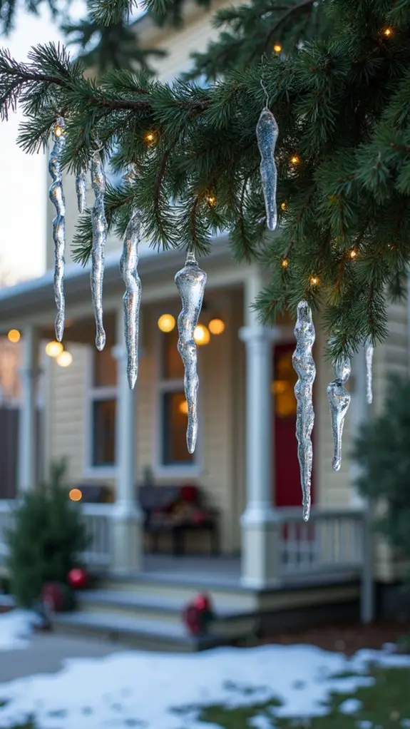 unique shimmering glass icicles