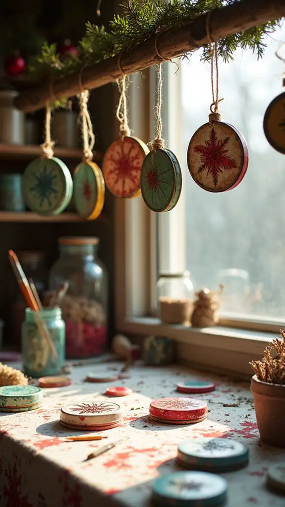 upcycled festive jar ornaments