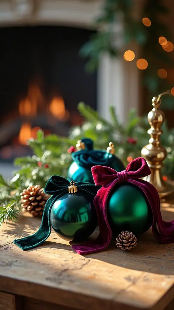 velvet ribbon holiday decor