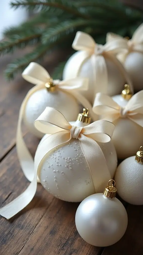 velvet ribbon holiday ornaments