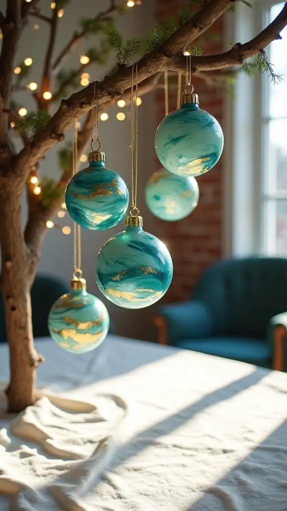 vibrant artistic holiday ornaments