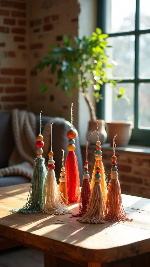 vibrant beaded tassel decorations