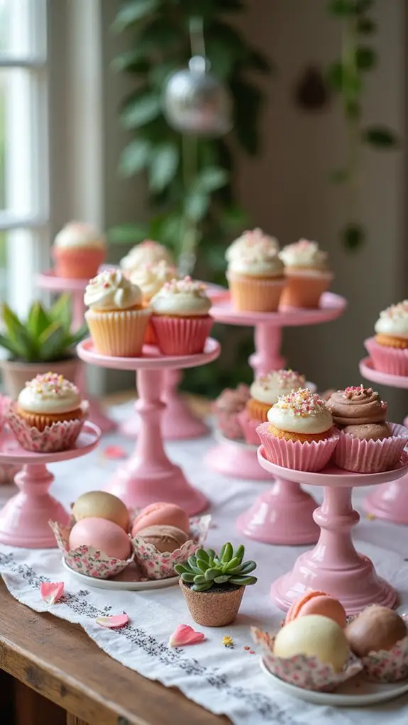 vibrant candy pink stands