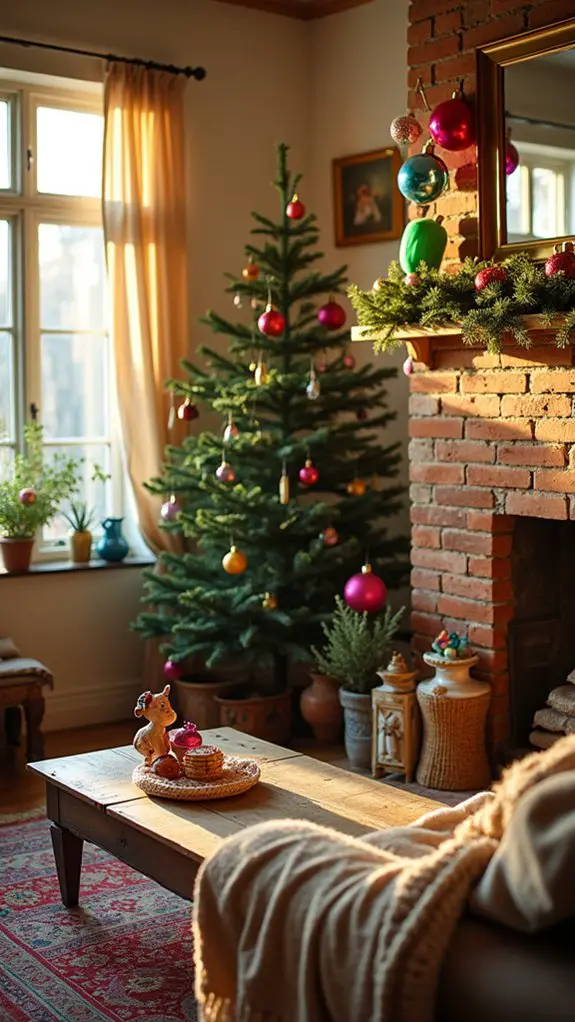 vibrant cheerful christmas ornaments