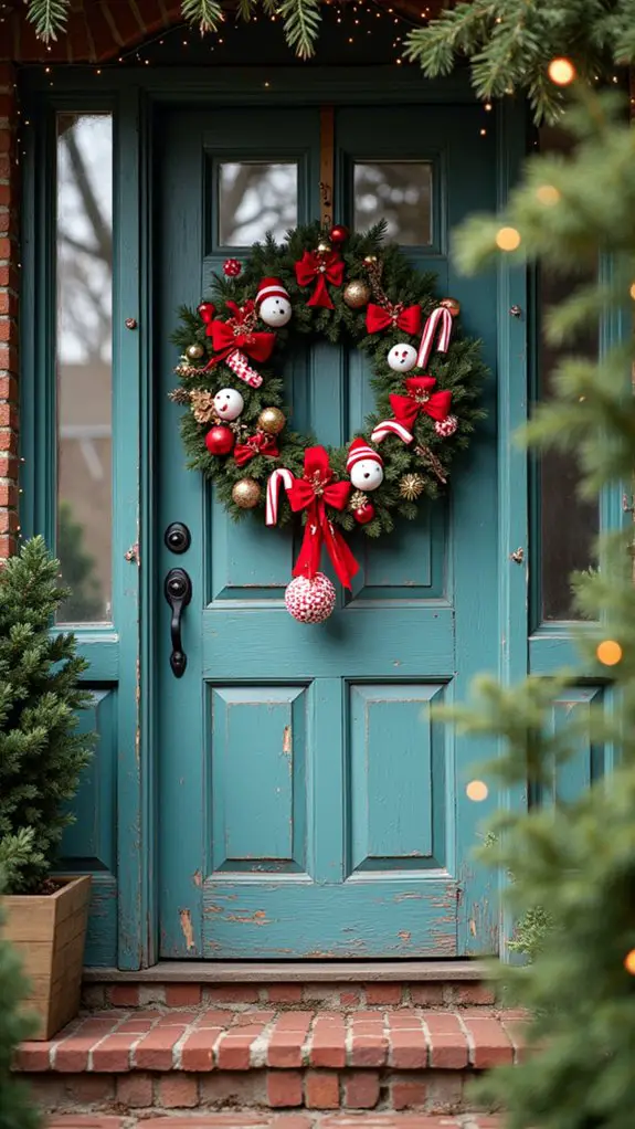 vibrant cheerful holiday wreaths
