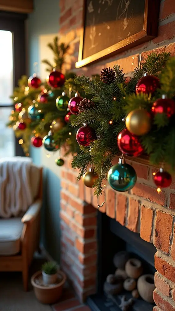 vibrant colorful ornament garland