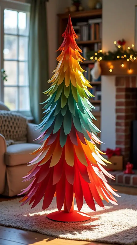 vibrant colorful paper decor