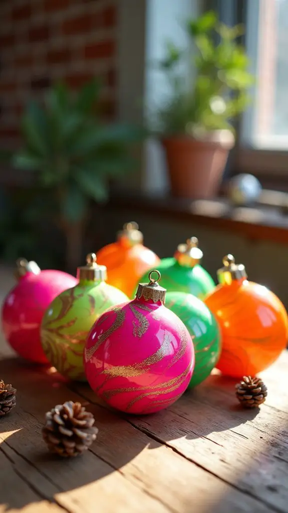 vibrant diy holiday ornaments