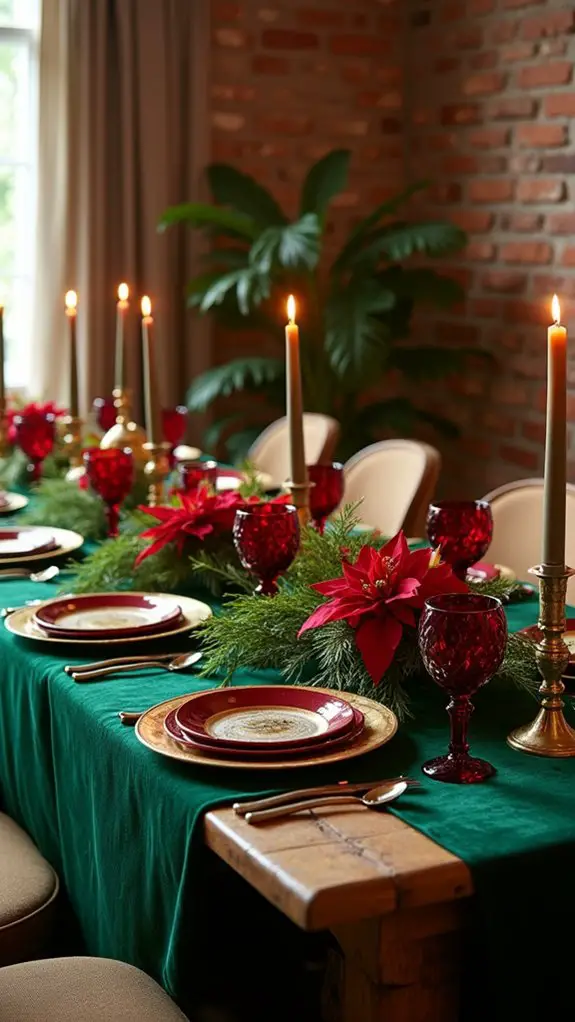 vibrant elegant holiday dining