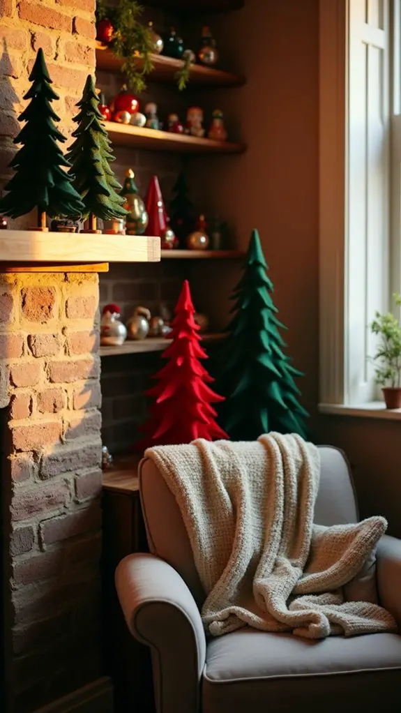 vibrant felt tree crafts