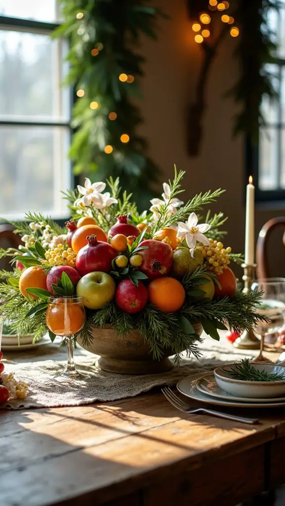 vibrant festive fruit arrangements