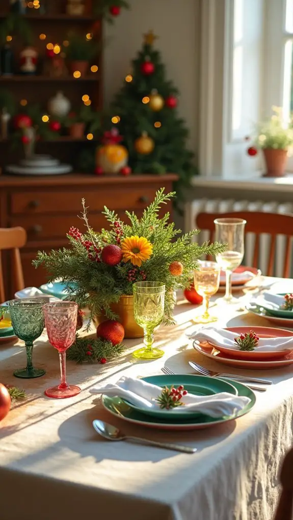 vibrant festive rainbow colors