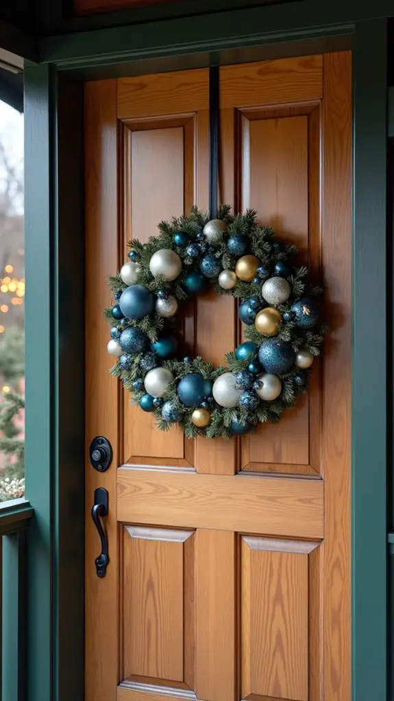 vibrant geometric ornament wreath