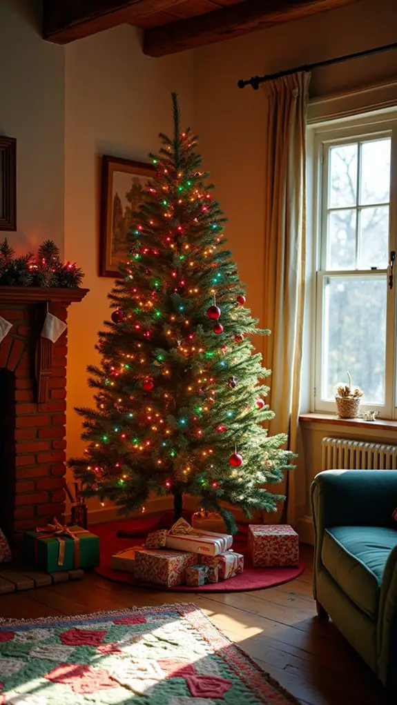 vibrant holiday tree display