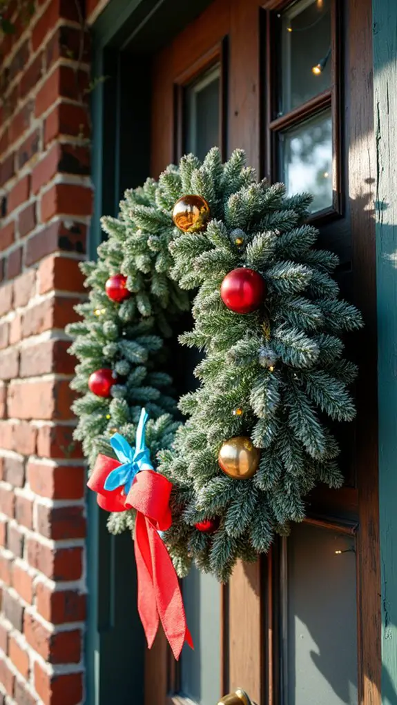 vibrant holiday wreath accents