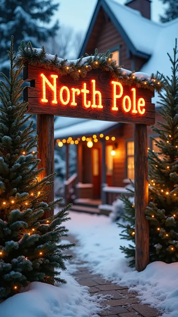 vibrant illuminated north pole