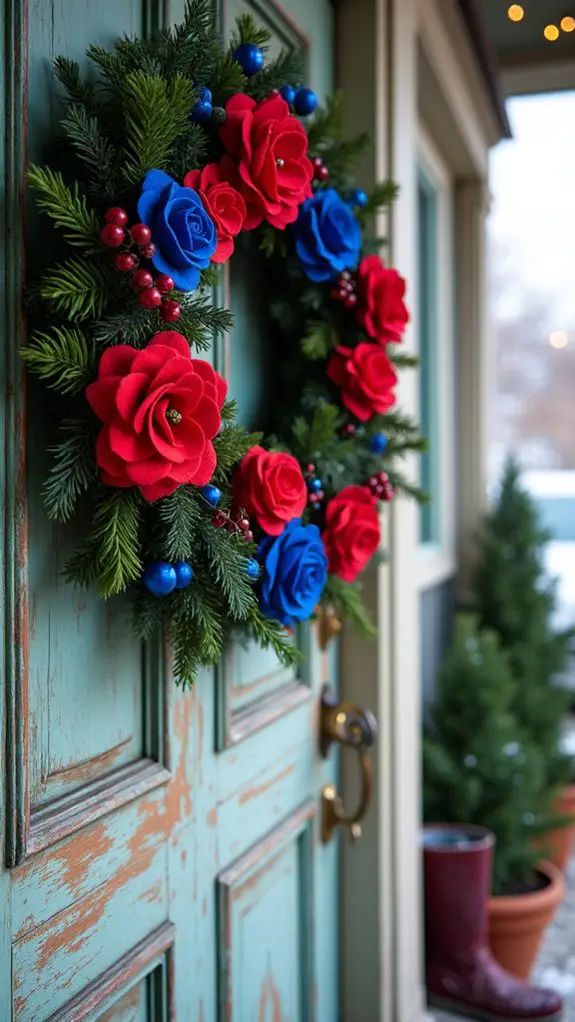 vibrant modern holiday wreaths