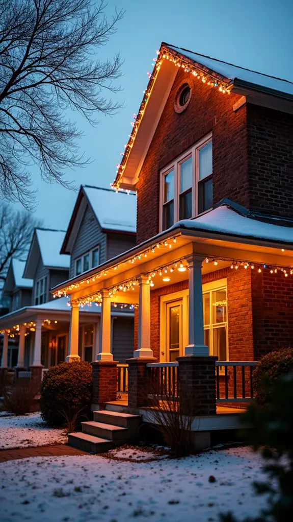 vibrant multicolored holiday lighting