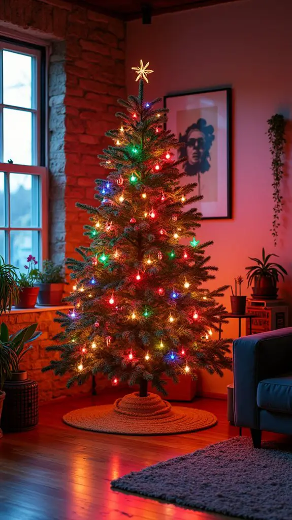 vibrant neon holiday decor