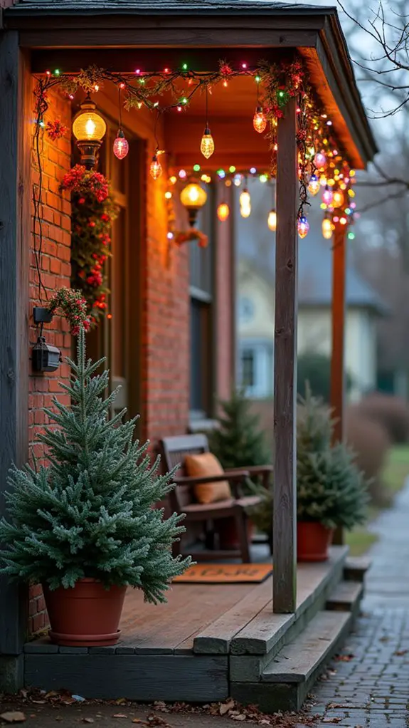 vibrant rainbow christmas lights