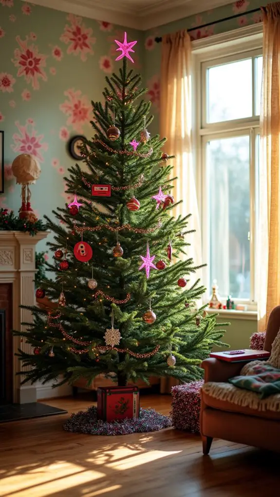 vibrant retro 80s christmas