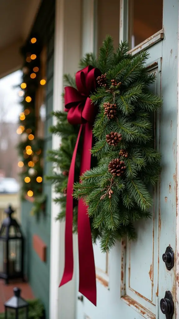 vibrant ribbon adorned wreath