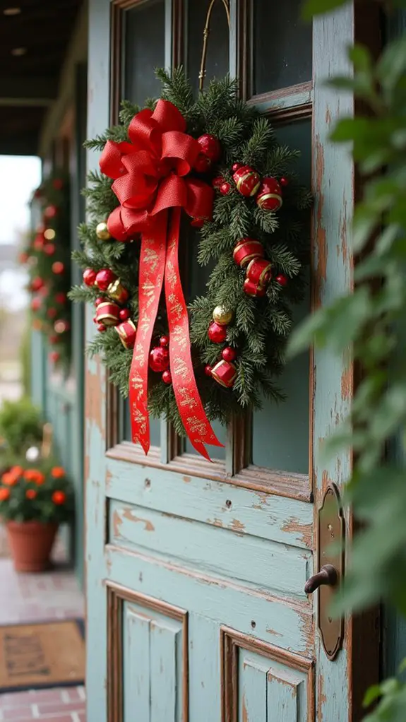 vibrant ribbon wreath creation