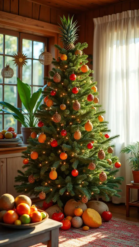 vibrant tropical fruit decor