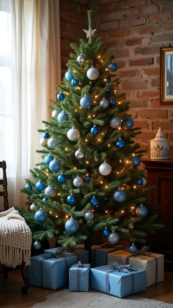 vintage blue silver elegance