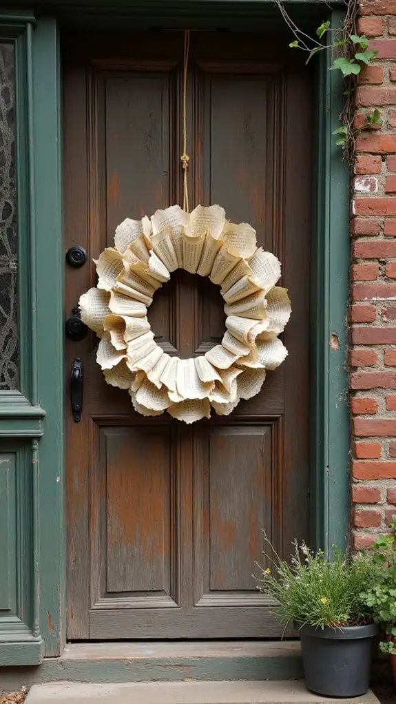 vintage book page decor