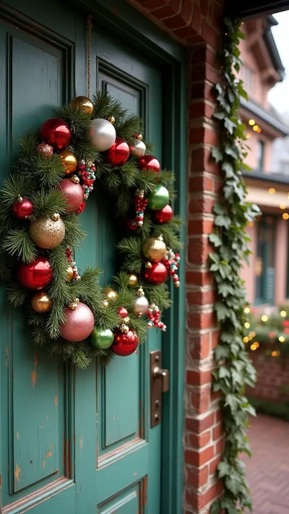 vintage charm holiday wreath