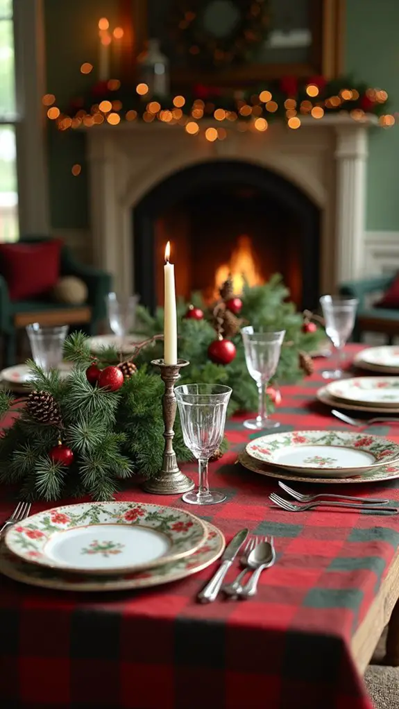 vintage christmas table decor