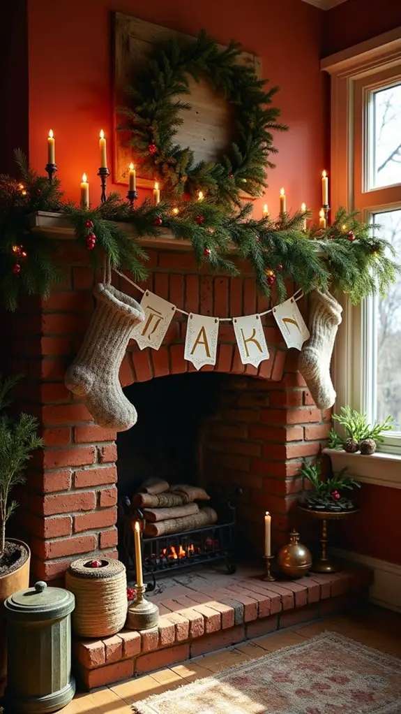 vintage festive decor accents