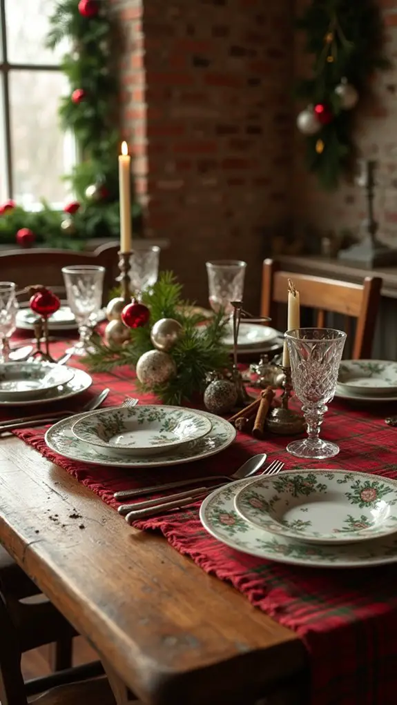 vintage festive table decor