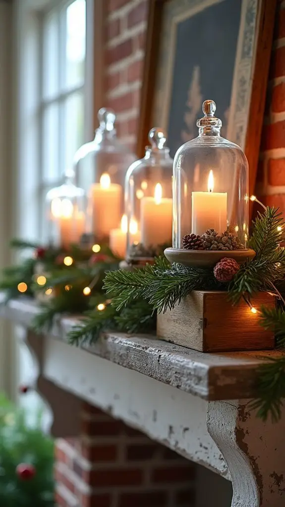 vintage glass cloche displays